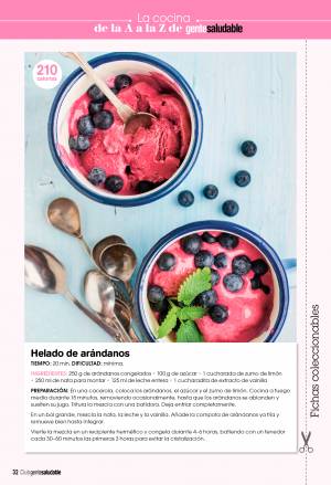 Helado de arándanos