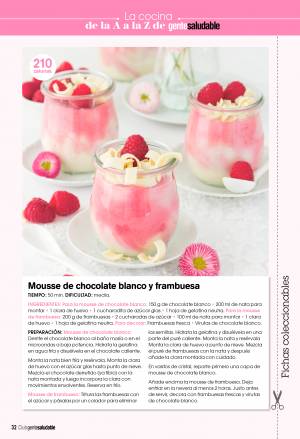Mousse de chocolate blanco y frambuesa