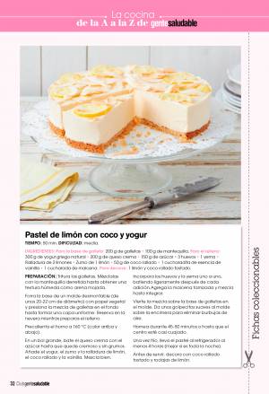 Pastel de limón con coco y yogur